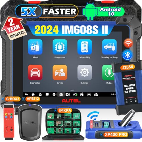 Autel MaxiIM IM608S II: 2024 Strumento di Programmazione per Portachiavi per Auto, Uguale a IM608 II/ IM608 Pro II, [Aggiornamento di 2 Anni], Aggiornato di IM608 PRO con XP400 PRO IMKPA APB112 GBOX3