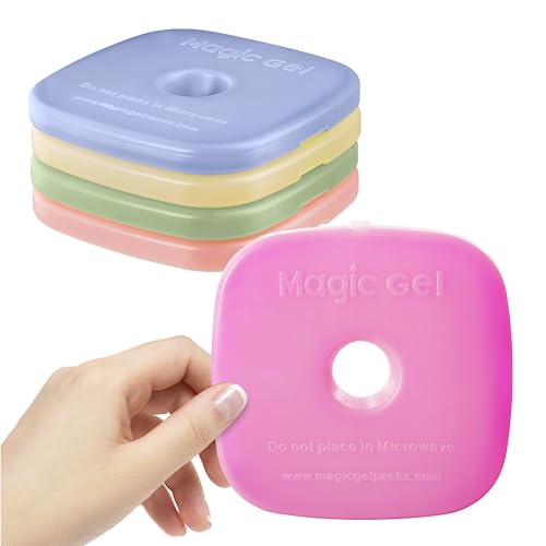 Magic Gel 5 Tavolette di Ghiaccio per Borsa Frigo - Panetti di Ghiaccio per Borsa Termica per Mantenere a Lungo il Freddo - Riutilizzabili ed Ideali per Pranzi al Sacco, Picnic, Campeggio ed Altro